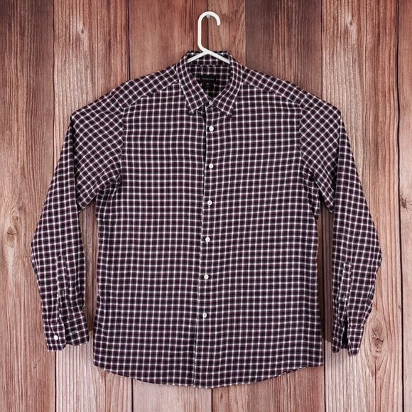 Ermenegildo Zegna Cashco Mens XL 100% Cotton Long Sleeve Button Down Shirt Soft - Picture 1 of 16